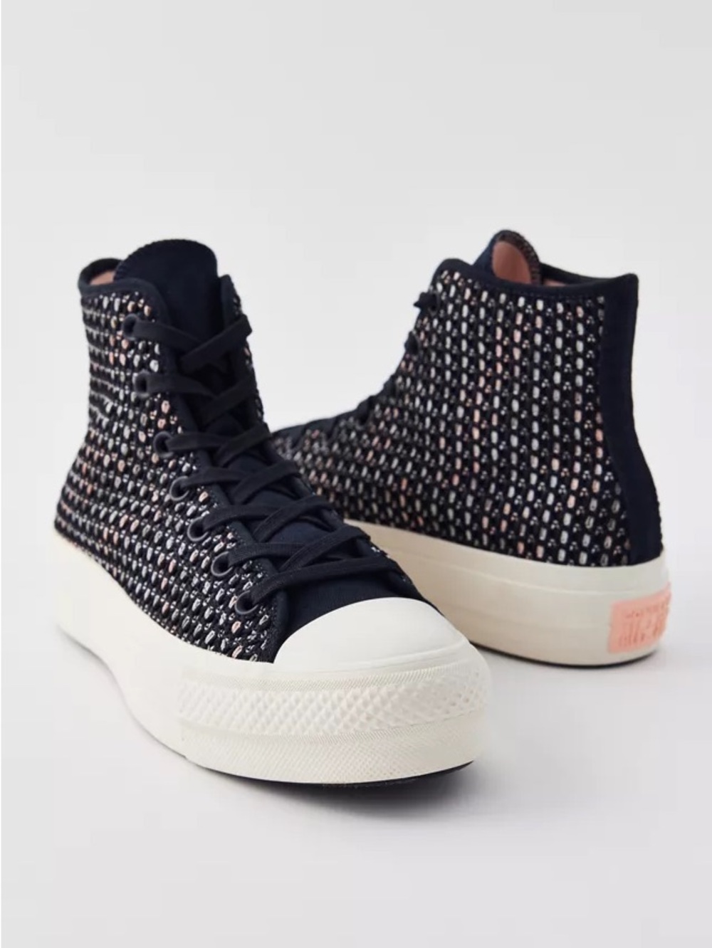 NEW Converse Chuck Taylor All Star Lift Platform Crochet High Top Shoes A09829C